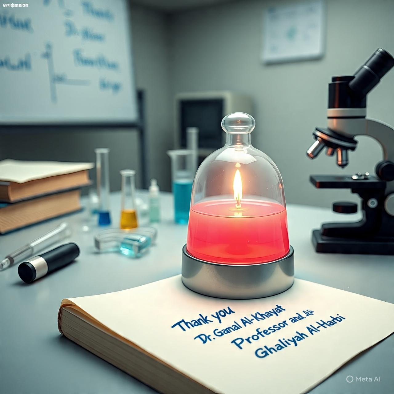 بطاقة شكر من عبير المصري للدكتور جمعه الخياط والأستاذة غاليه الحربي 