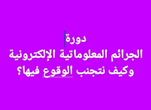الجرائم المعلوماتية الإلكترونية